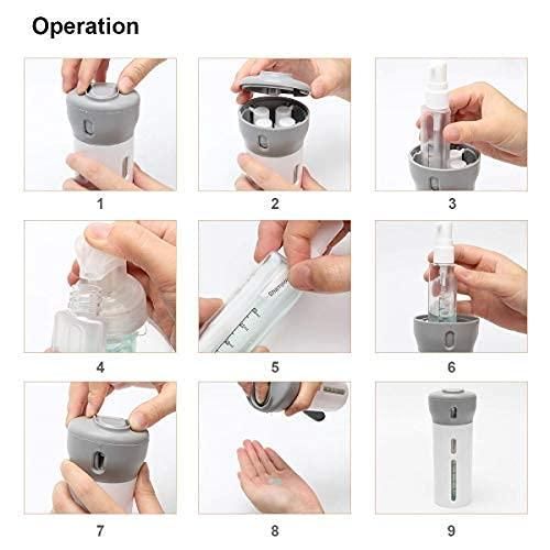 4-in-1 Smart Travel Bottles Set | Refillable & Leak-Proof Travel Essential
