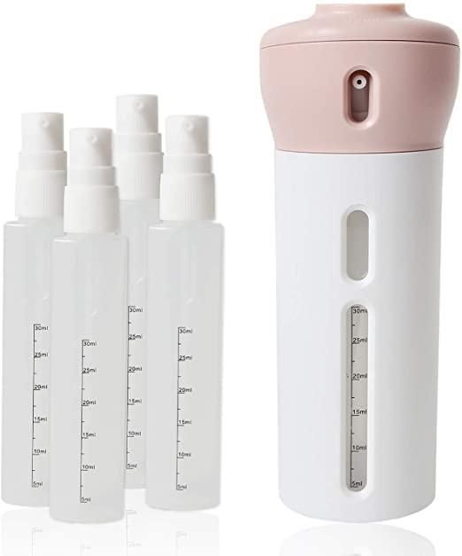 4-in-1 Smart Travel Bottles Set | Refillable & Leak-Proof Travel Essential